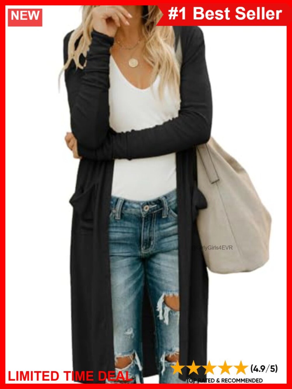 Hooded Open Front Long Sleeve Lightweight Cardigan with Pockets
